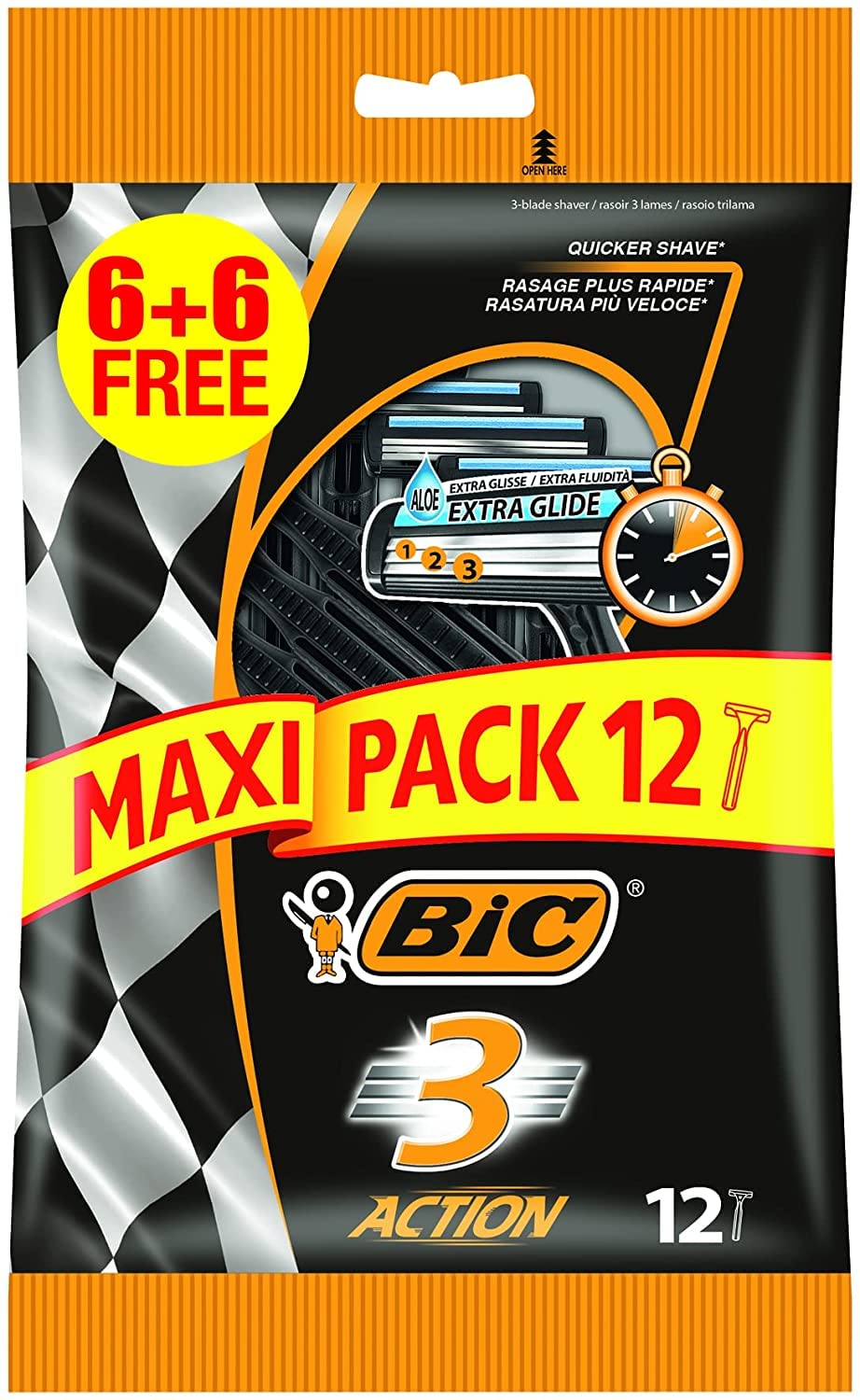 Pick Shaver 3 Blade Action 8 + 4 Bean Action3