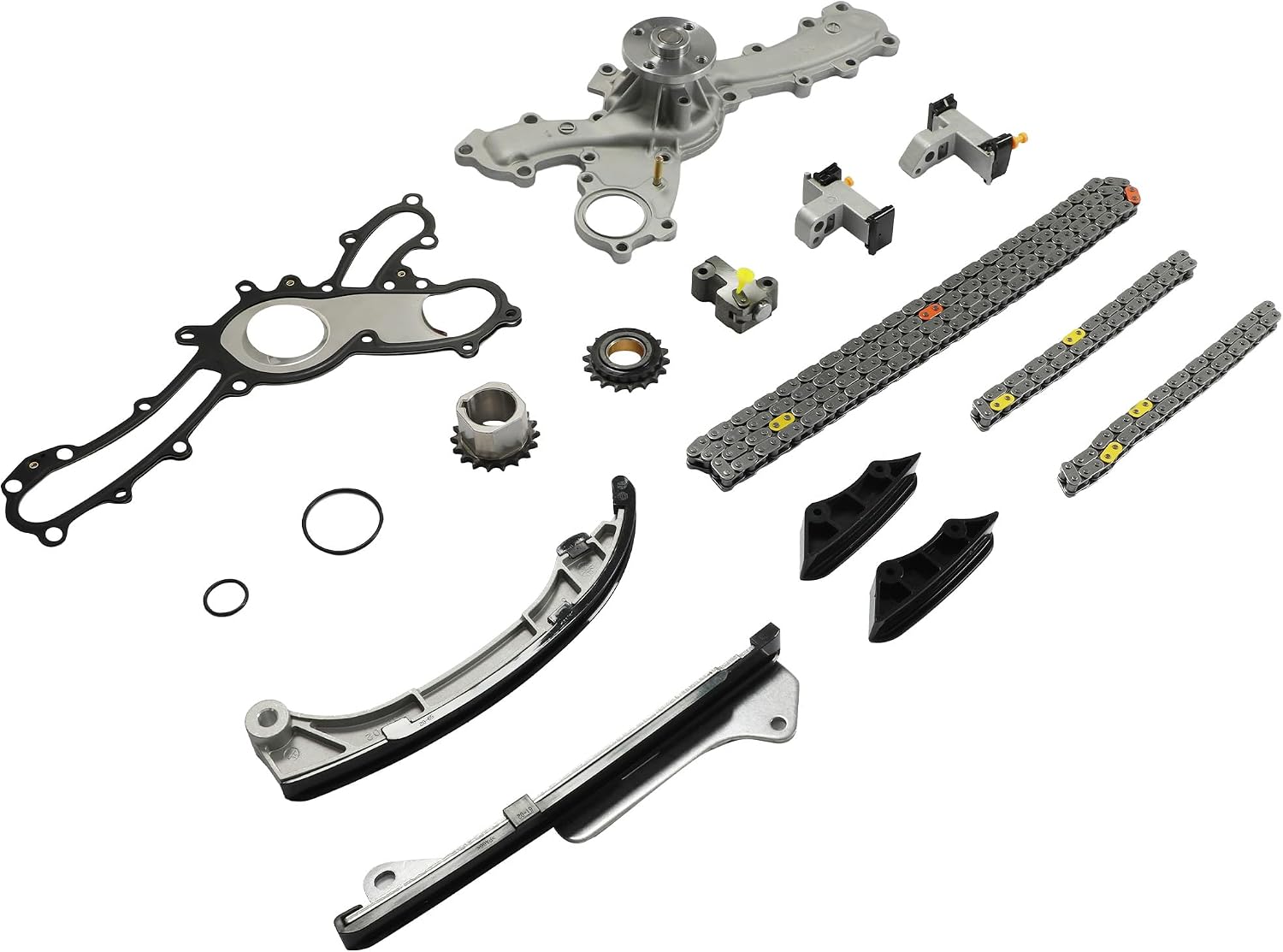 3.5L Timing Chain Kit w/Water Pump & Gasket Fit for Toyota Camry Avalon Highlander Fit for Leuxs Es350 Rx350 2GRFE 2005-2018 AW6047 TK2040