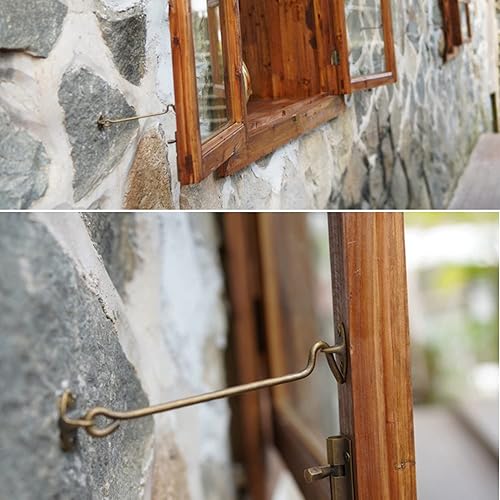 Miniatura 8 de Paquete de 2 pestillos para puerta de granero, cerradura de puerta de granero de 5 pulgadas, cerradura de puerta de cobre sólido grueso resistente,