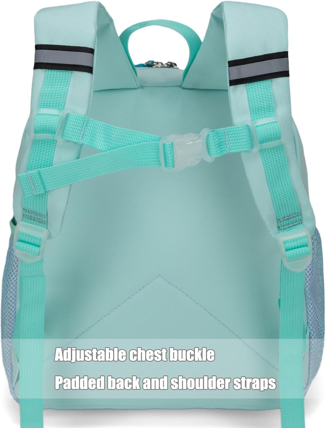 HawLander Little Kids Backpack for Boys or Girls, Toddler School Bag Fits 3 to 6 years old, Light Green, 12 Inch - Image 3