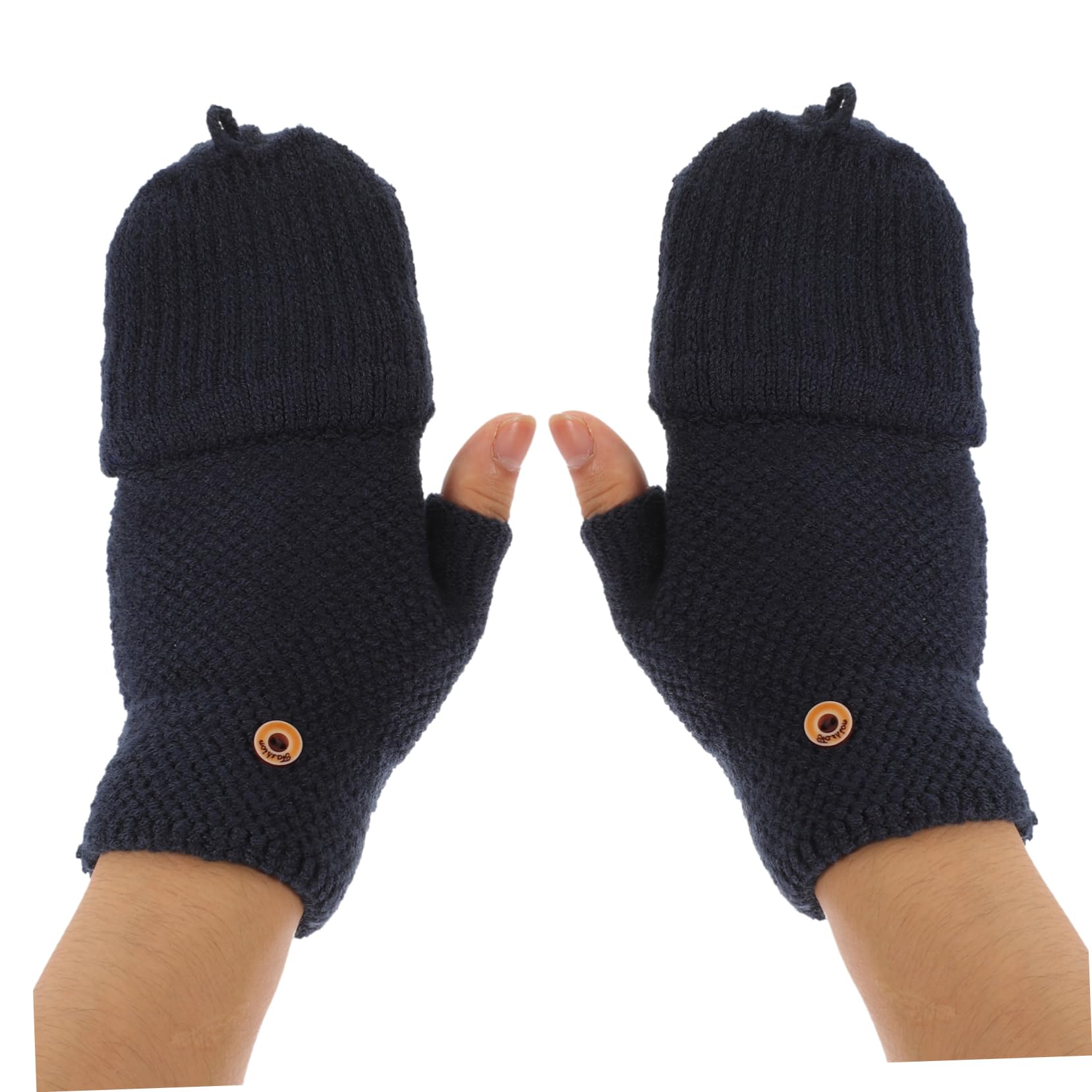 Garneck Guanti Mezze Dita senza Dita per Donna Caldi Guanti in Fibra Acrilica e Cashmere Reversibile per Facile Utilizzo del Telefono e Dispositivi