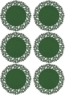 Filz Untersetzer - mit Mustern 6 Stück rutschfeste saugfähige Textilunterlage | Für Haushalt Kaffeetasse und Getränke,Für Büro Wohnung Küche Esszimmer