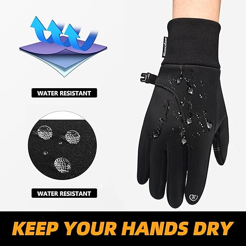 Miniatura 4 de Guantes de invierno para hombre, guantes térmicos impermeables, para clima frío, guantes de correr para hombres y mujeres, guantes de invierno para