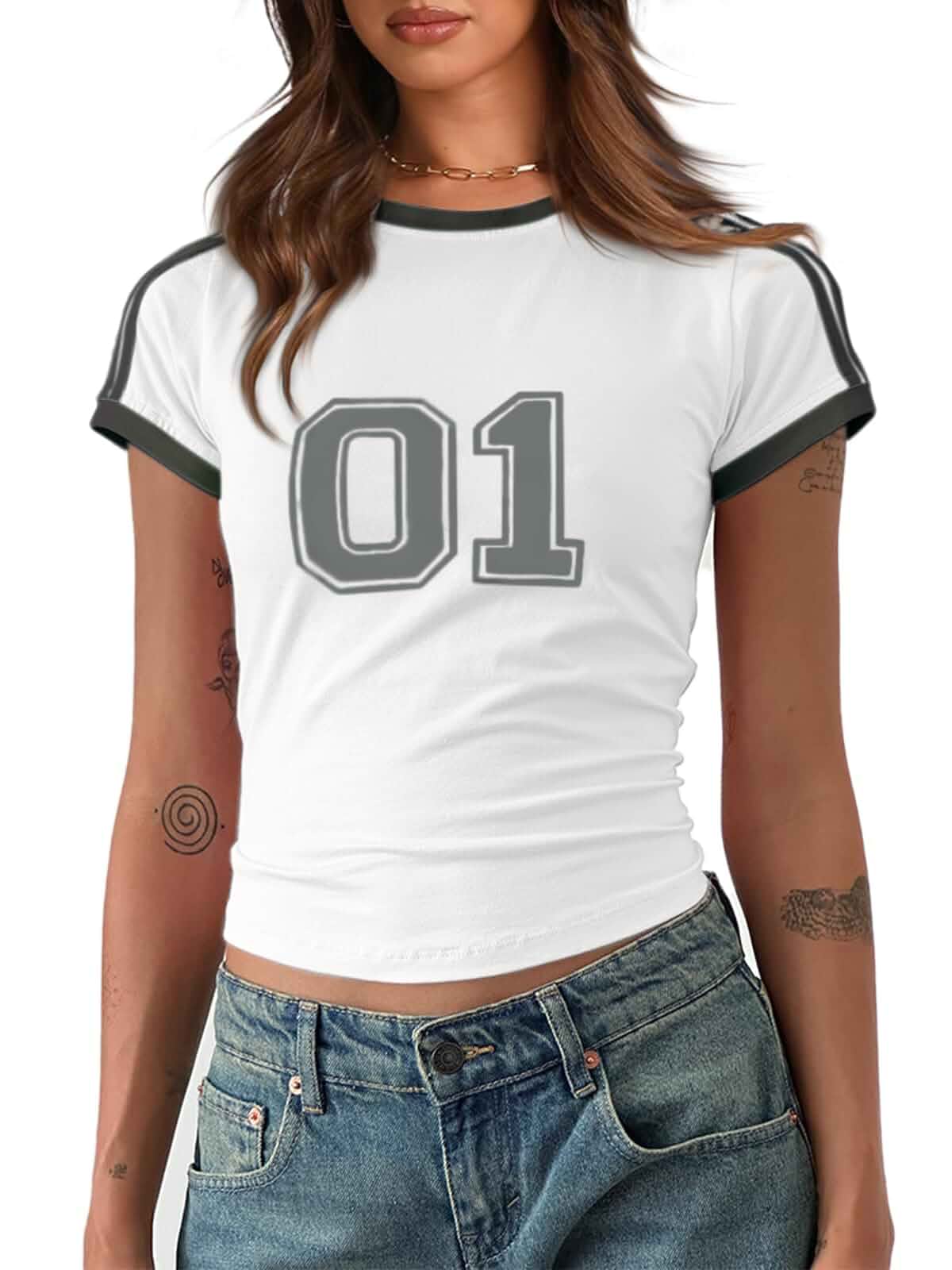 Imily Bela Womens Y2k Baby Tees Crop Letter Print T Shirt | Summer, Short Sleeve, Vintage