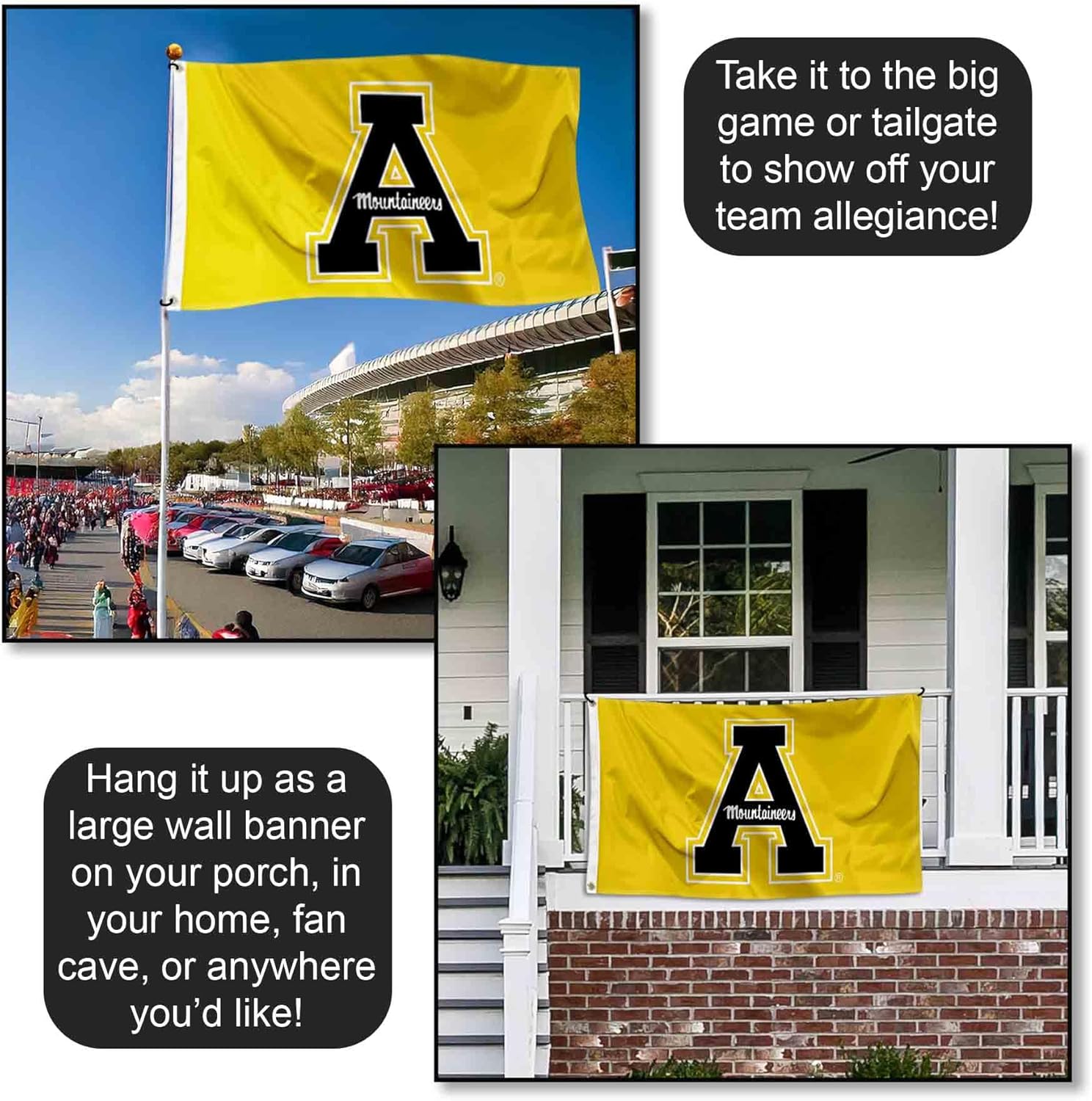Appalachian State Mountaineers Gold Flag