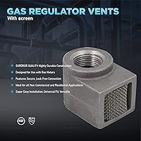 Vista 4 de Midline Valve HHSW3400 Regulador de gas con pantalla de conexiones de 3/4 pulgadas, color blanco