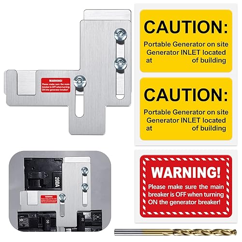 Miniatura 9 de LATING Generador de enclavamiento para paneles Siemens o Murray de 150 o 200 amperios con 7/8 a 1 1/4 pulgadas de espaciado, plateado
