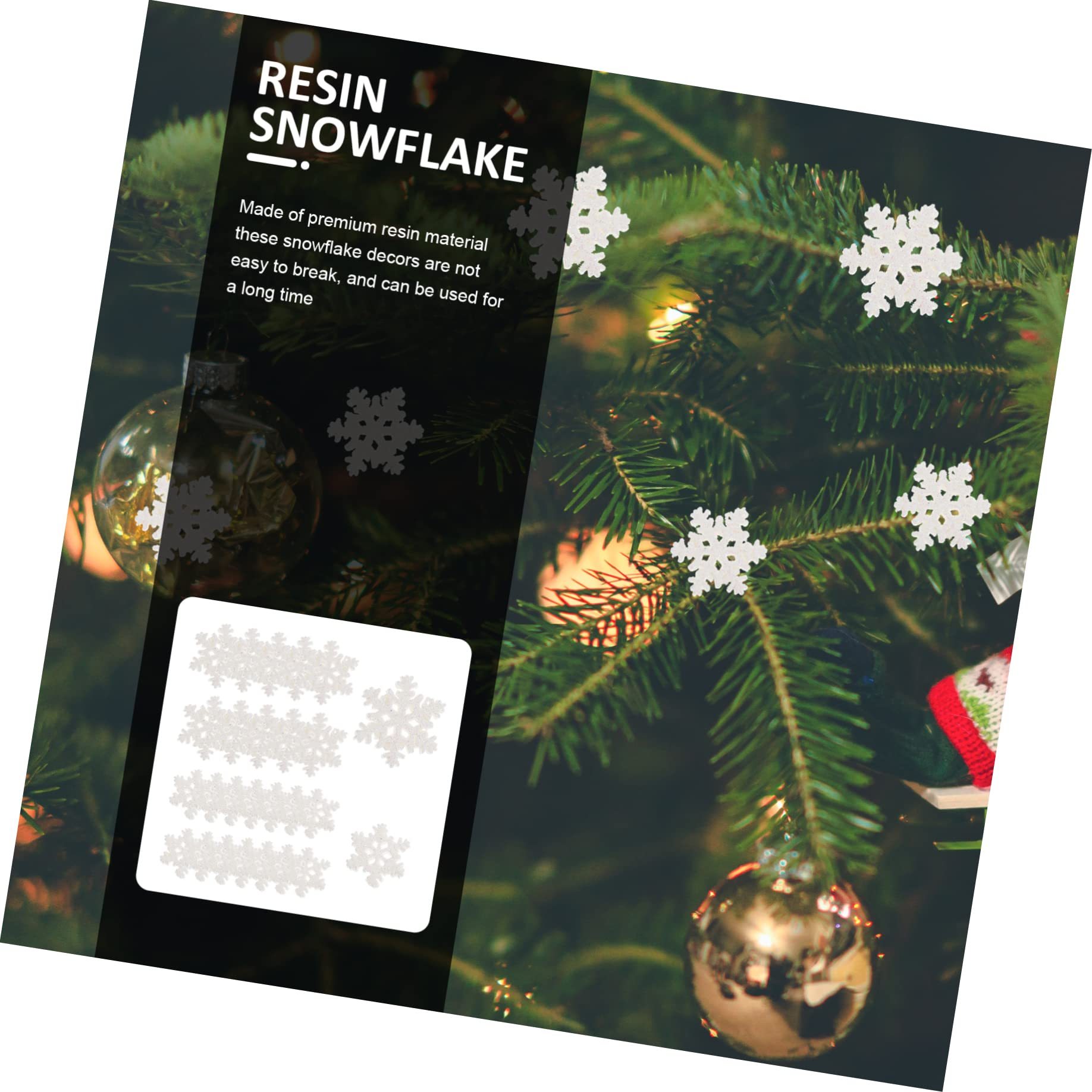 300pezzi Decorazioni Natalizie Resina Forma Di Fiocco Di Mini Fiocchi Per Paesaggi e Fai Da Te Per Alberi Di Natale e Decorazioni Festive