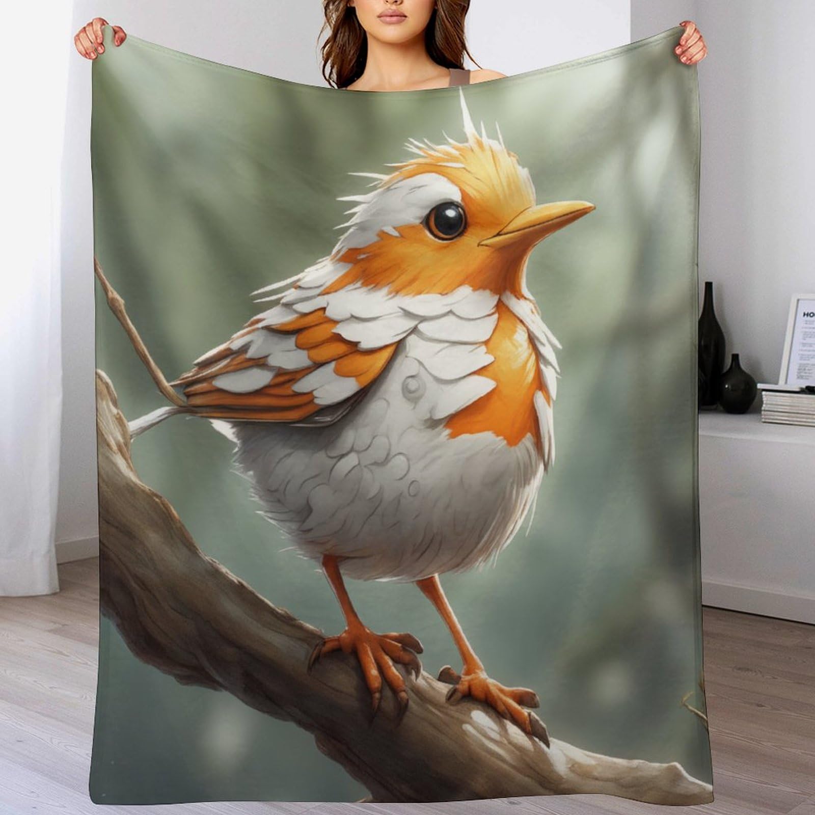Couverture polaire oiseau mignon pour réchauffer vos moments en famille
