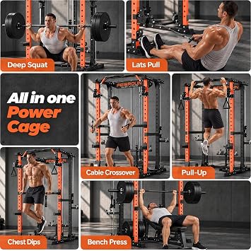 FEIERDUN Multi-Function Squat Rack Power Cage FLA01 2000LBS Capacity