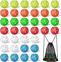 Vista 1 de Tanlade Paquete de 36 pelotas de práctica de béisbol, bolas de entrenamiento de plástico, bolas de softball ligeras huecas de flujo de aire con una