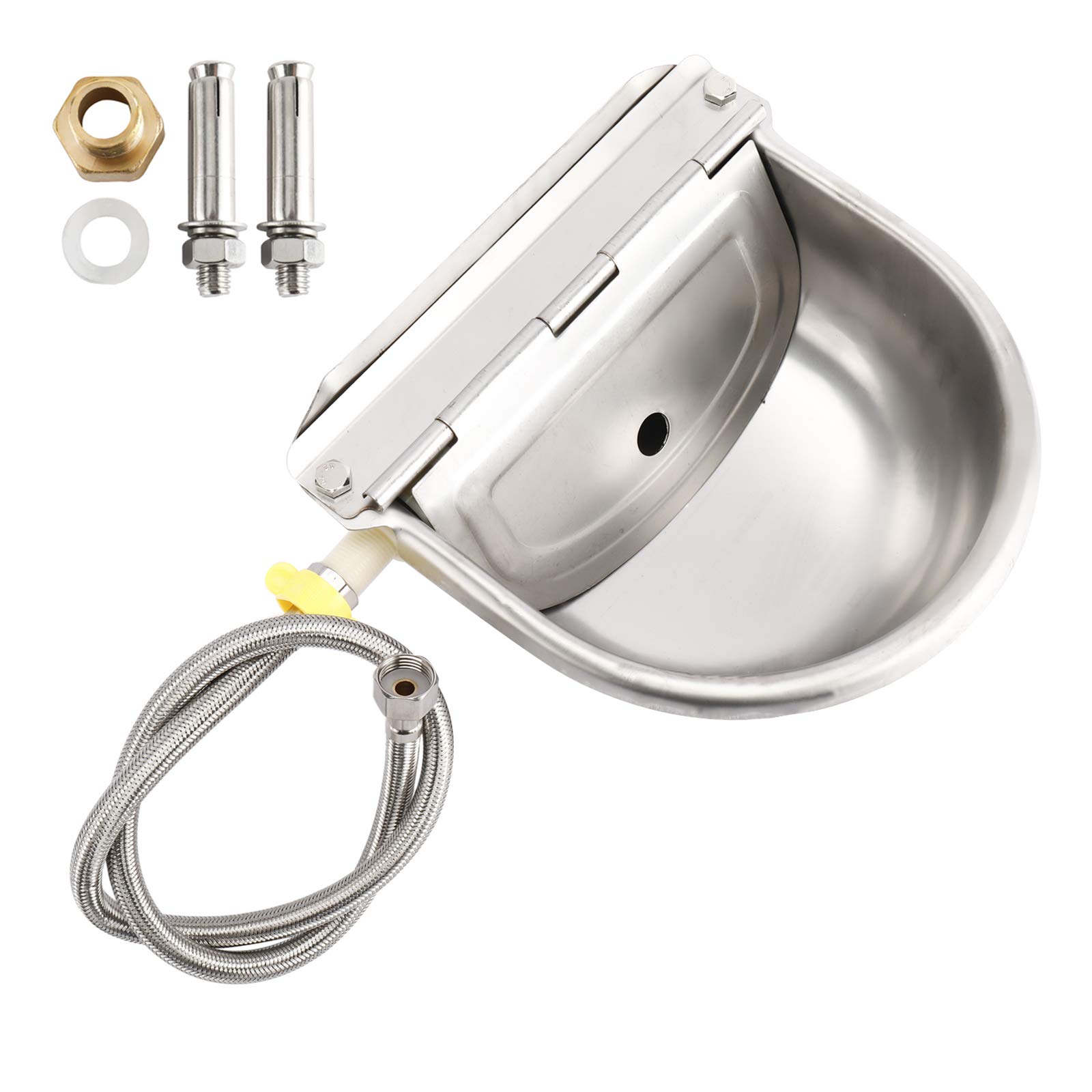 Photo 1 of Homend Automatic Water Bowl Farm Grade Stainless Steel Stock Waterer Horse Cattle Goat Sheep Dog Waterer (Without Drainage Hole,with Pipe & Connector & Screws)