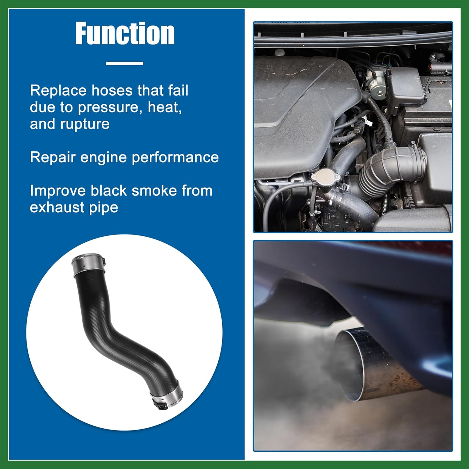 Motoforti Car Turbocharger Intercooler Outer Hose No.14463-4KV0A for Nissan NAVARA NP300 D40 D23 Intercooler Hose Long-lasting