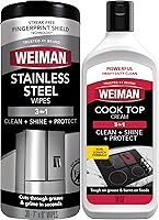 Vista 1 de Weiman Pulidor de cocina resistente y toallitas de acero inoxidable – Potente kit de limpieza de cocina – El embalaje puede variar