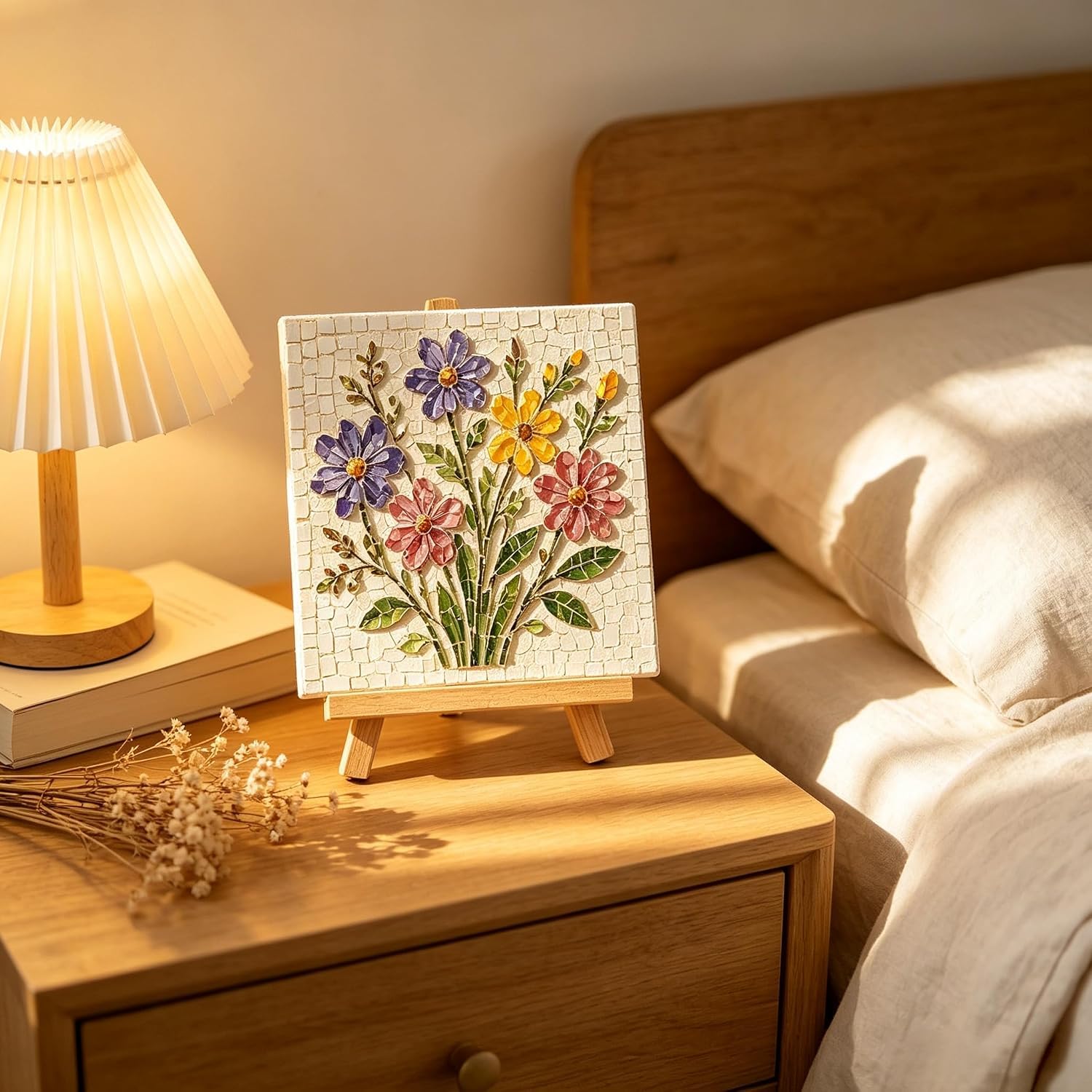 Flower Mosaic Art Kit | Diy Mosaic Bead Craft Kits For Kids Adults