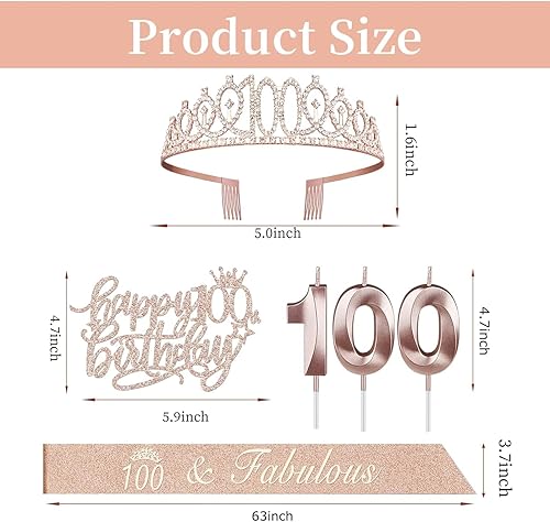 Miniatura 359 de Decoraciones de cumpleaños de 3 años para niñas; banda, corona/tiara, velas y adorno para pastel de cumpleaños de 3 años; regalos y decoraciones