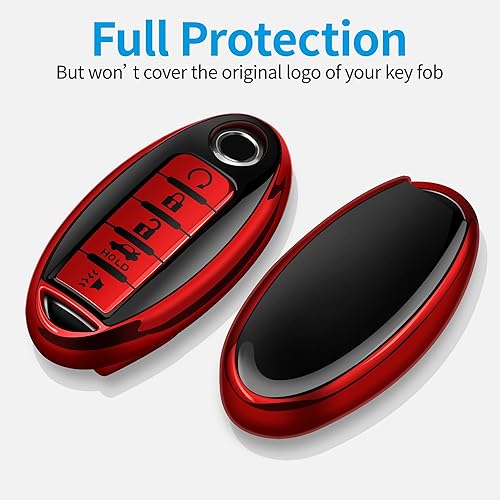 Miniatura 3 de Tukellen Compatible con Nissan - Funda para llavero de TPU suave para Infiniti X-Trail Rogue Altima Quest Pathfinder Sentra Patrol CIMA Fuga Armada