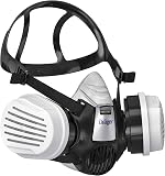 Dräger X-plore 3300 with 2x ABEK1 Hg P3 Filters – Professional Respirator for Chemical Fumes, Organic Vapours, Spray Painting, Resin & Toxic Gases – EN143 Certified (Size M) - 1