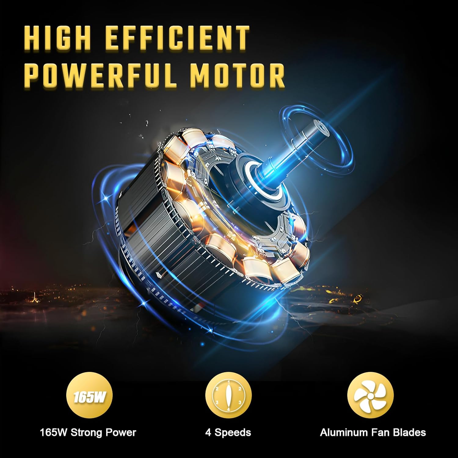 Industrial Drum Fan 20 Inch, Max 4650 CFM High Velocity Floor Fan, 4 Speed Heavy Duty Metal Air Circulator, 360° Tilt with Casters Handle For Patios, Garage, Warehouse, Basement