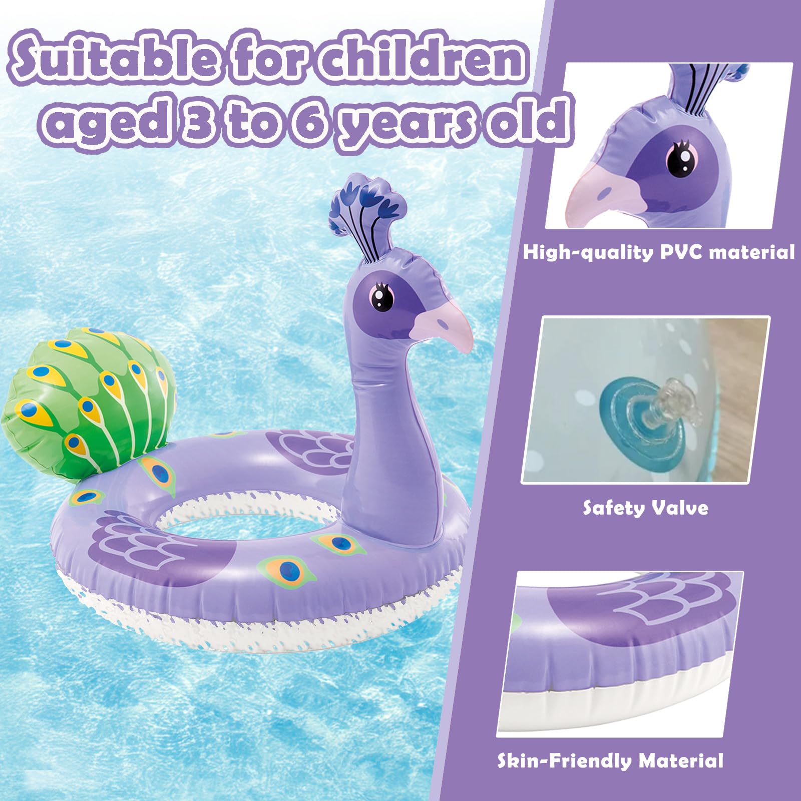 MORAINJAY Bouee Piscine Pour Enfant,58cm De Diametre