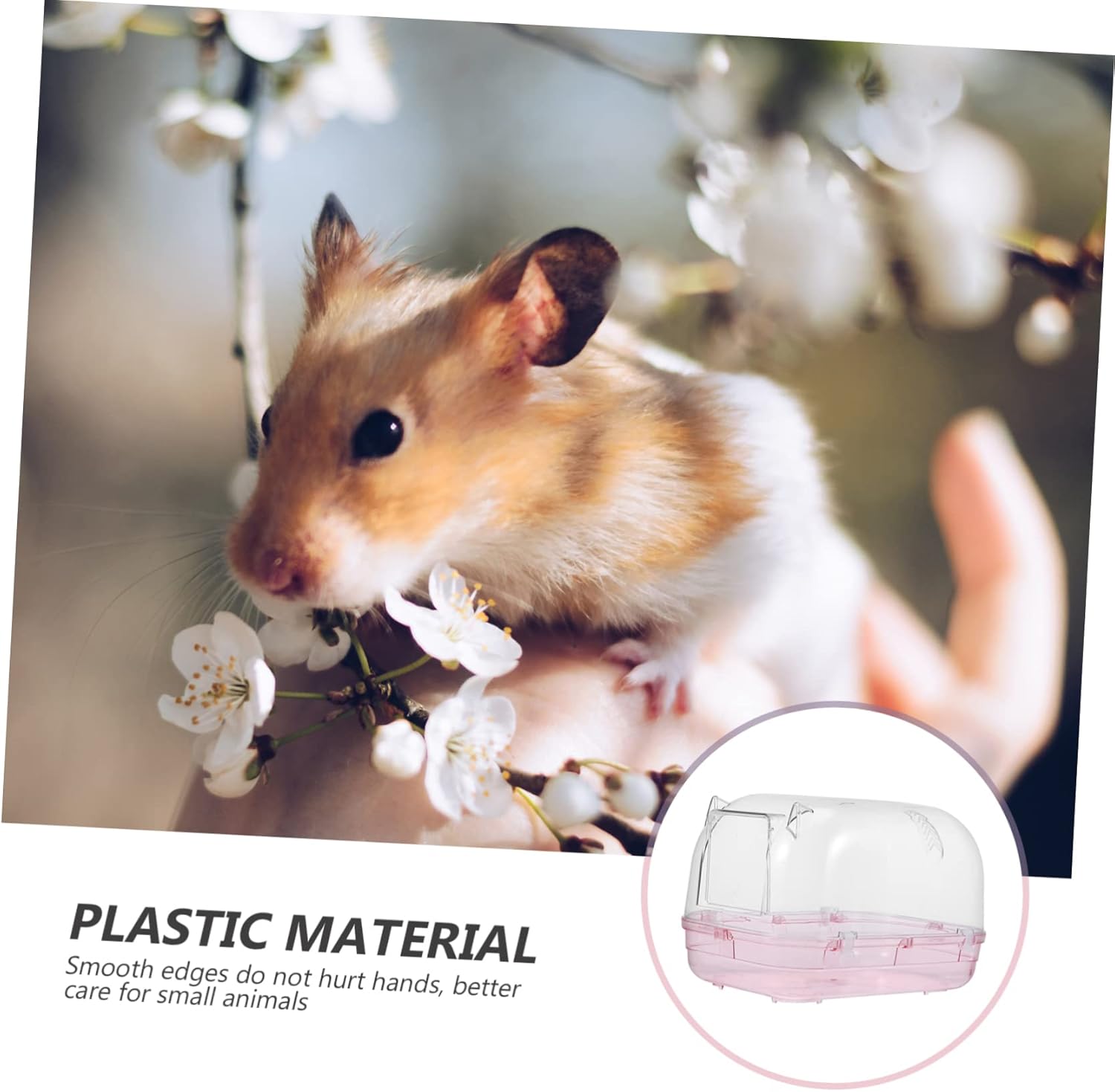 Transparent Hamster Bath Basin Large Pet Bath Container for Hamsters Guinea Pigs Animals Easy to Observe Stylish Design for Bathing and Playing