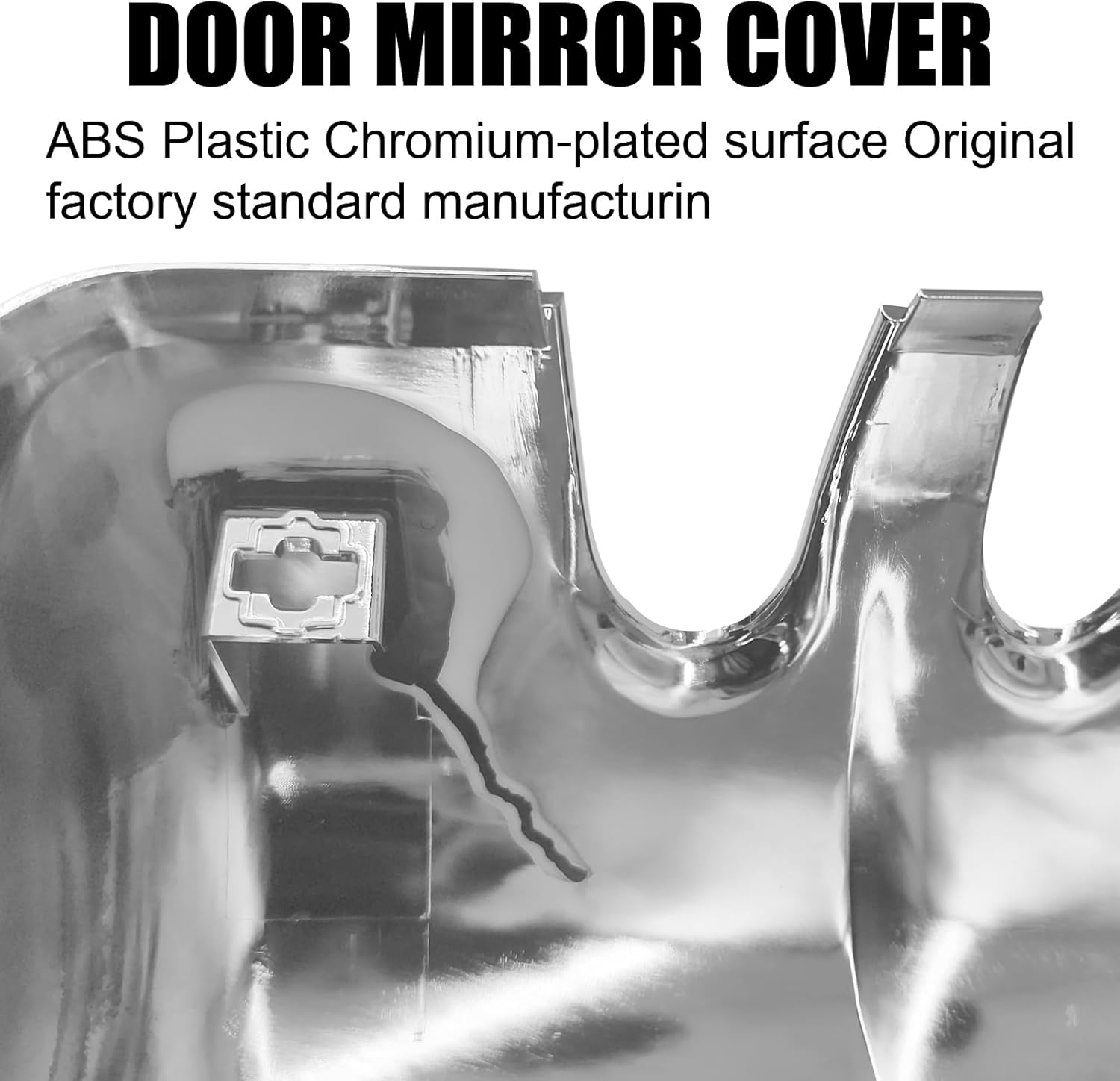 Chrome Door Mirror Covers Fit for 2013 2014 2015 2016 2017 2018 2019 2020 Kenworth T680 T880 W990 (Driver and Passenger Side)