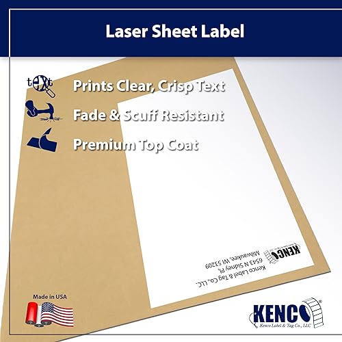 Miniatura 3 de Kenco Etiquetas de inyección de tinta UPC para envío de direcciones blancas de primera calidad, fabricadas en los Estados Unidos (4 "x 6" 200