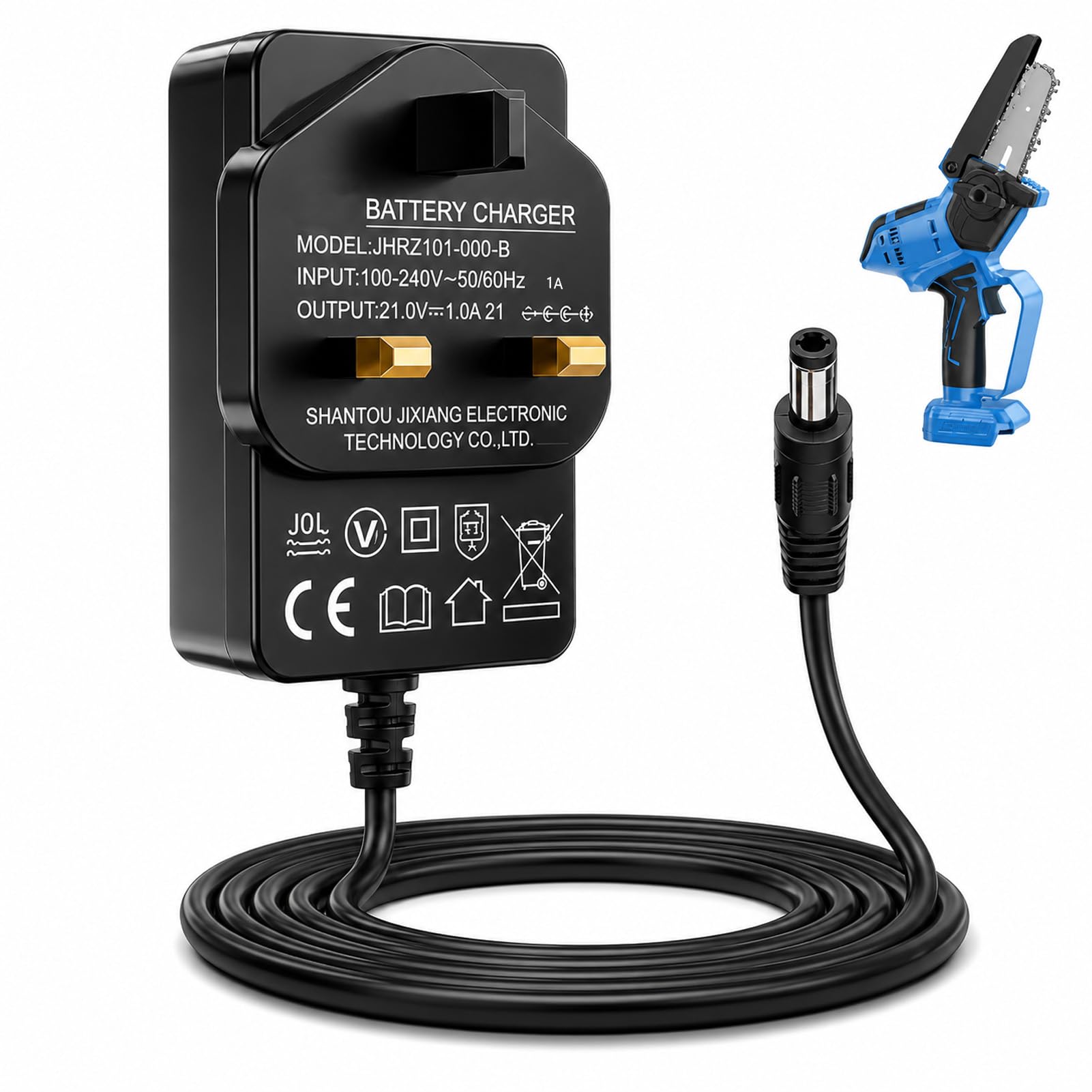 21V 1A Charger 5.5 * 2.5mm Mini Chainsaw 20/21V Power Tools Battery Charger