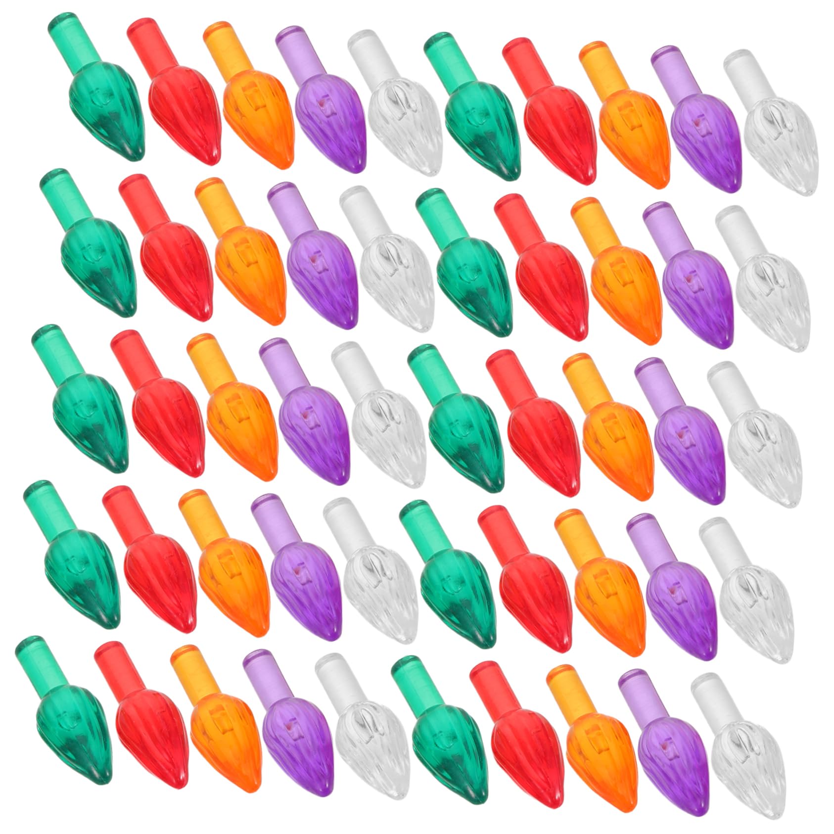 Healifty 100pcs Christmas Tree Replacement Bulbs Ceramic Twist Lights Medium Peg Bulbs for Xmas Party Tree Decorations