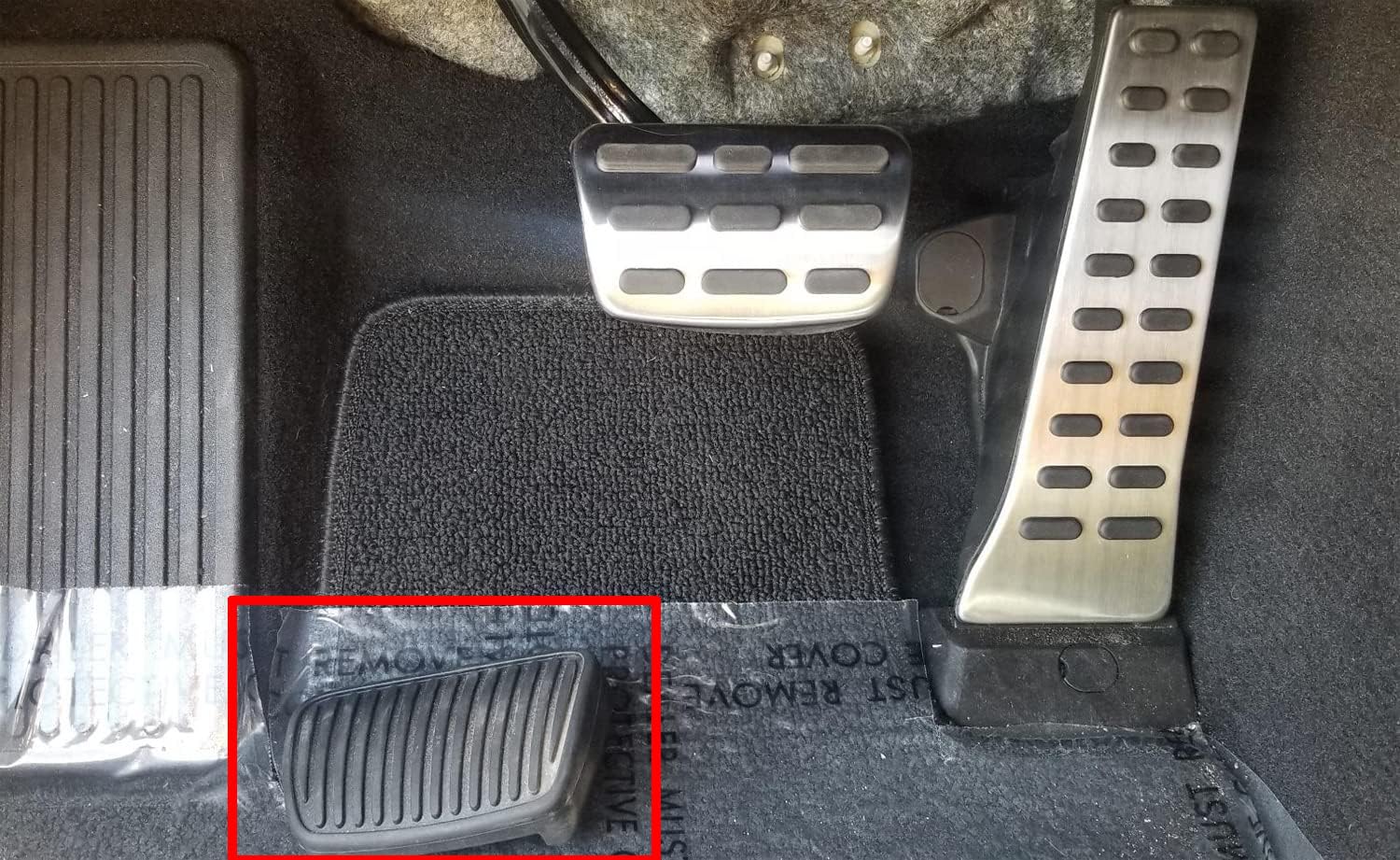 iJDMTOY 2pc Track Racing Style Silver Aluminum Gas/Brake Pedal Cover Set Compatible with Kia Stinger/K7 Optima/K5 Sorento Sportage, Compatible with Hyundai Sonata Santa-Fe Tucson Palisade
