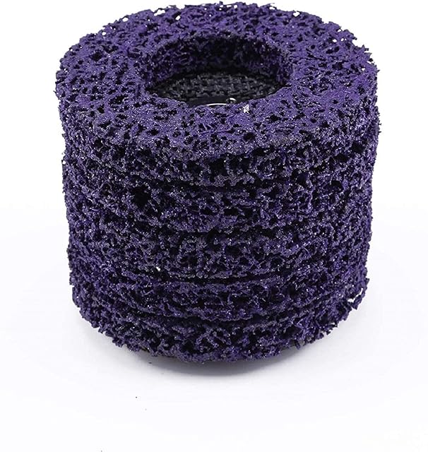 Shoze 5PCS Strip Wheel Disc 100mm 4inch Stripping Abrasive Wheel Durable Poly Paint Rust Removal Tool Angle Grinder Discs for Angle Grinder Clean (Purple)