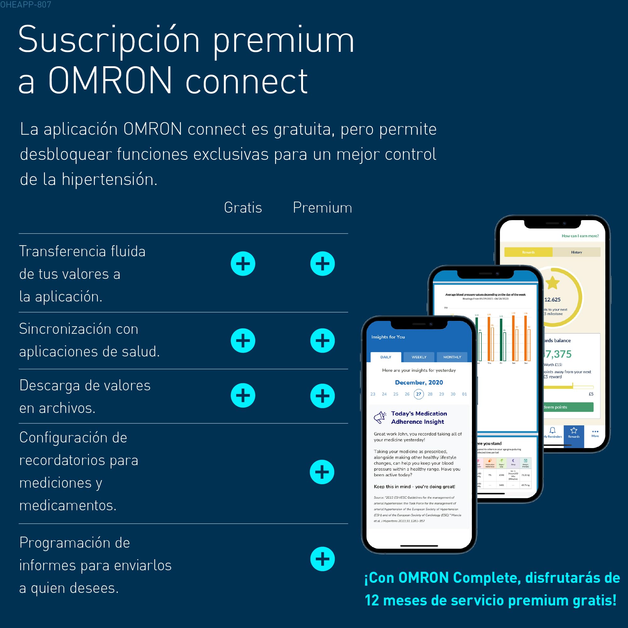 OMRON Tensiómetro de Brazo Inteligente, Medidor de Tensión Arterial y ECG
