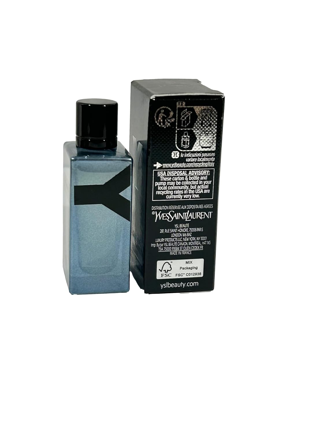 Yves Saint Laurent YSL Y ELIXIR Men Perfume L'ELIXIR Parfum mini splash on SMALL TRAVEL SIZE 7.5 ml / 0.25 Fl oz - Image 3