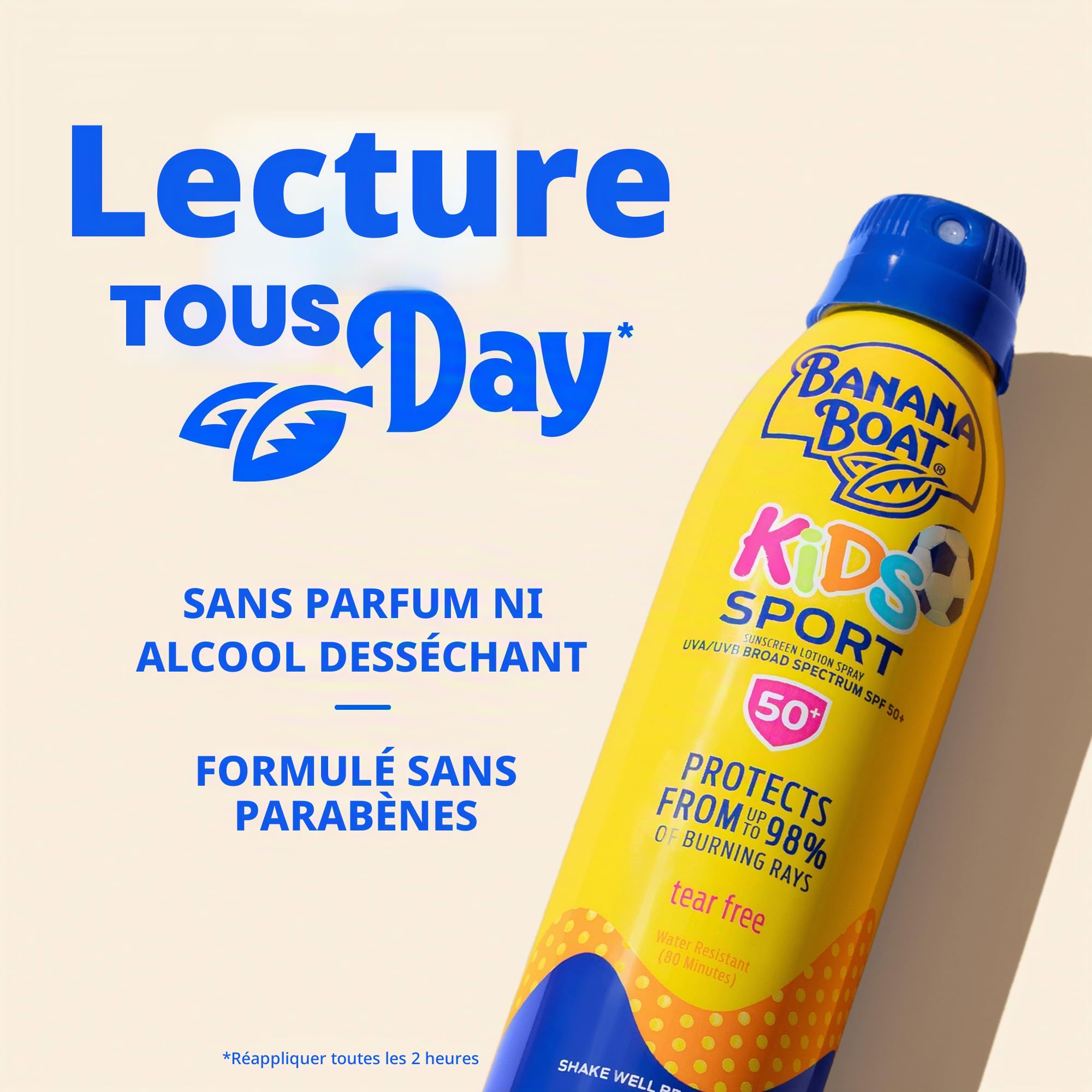 Banana Boat Sunscreen Kids Sport Lot de 2 sprays pour écran solaire SPF 50-6 oz