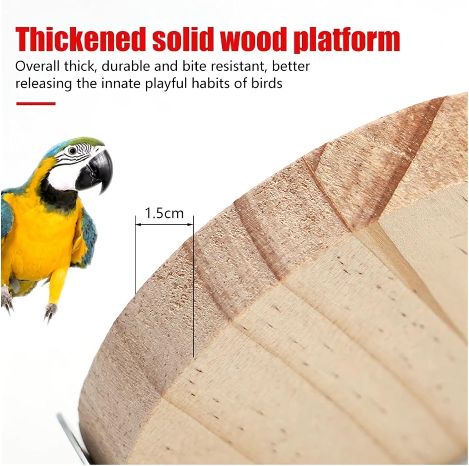 4 Pcs Parrot Bird Wood Platform Stand Board Rack Toy Hamster Branch Perches Cage Hanging Wooden Pet Supplies(Type b)