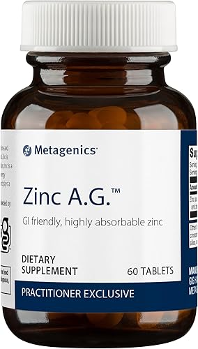 Metagenics Zinc AG - Zinc altamente absorbible apto para GI - 60 porciones