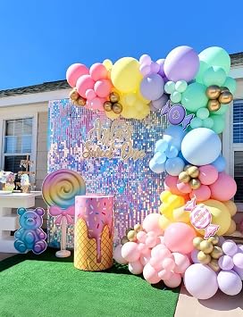 Pastel Balloon Arch Kit Garland with Different Sizes Latex Balloons | 137Pcs Pastel Rainbow Balloon Arch Macaron Party Balloons for Unicorn Birthday Baby Shower Wedding Ice Cream Party Decoration