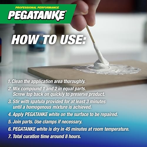 Miniatura 3 de Resina epoxi blanca de 2 partes  Adhesivo profesional de soldadura en frío  Pegamento de metal líquido de alta resistencia  Reparación general y