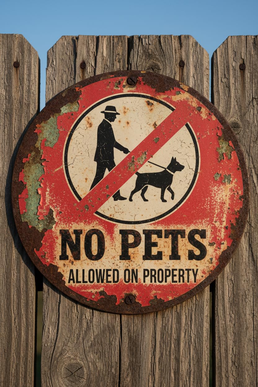 Wall Decor No Pets Allowed On Property Aluminum Metal Sign Animals Dogs Premises Cats 8x12Inch Vintage Signs Plates Printed