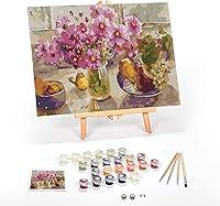Vista 17 de Ledgebay Kit de pintura por números para adultos, lienzo enmarcado para principiantes a avanzados, kit de pintura por números, incluye juego
