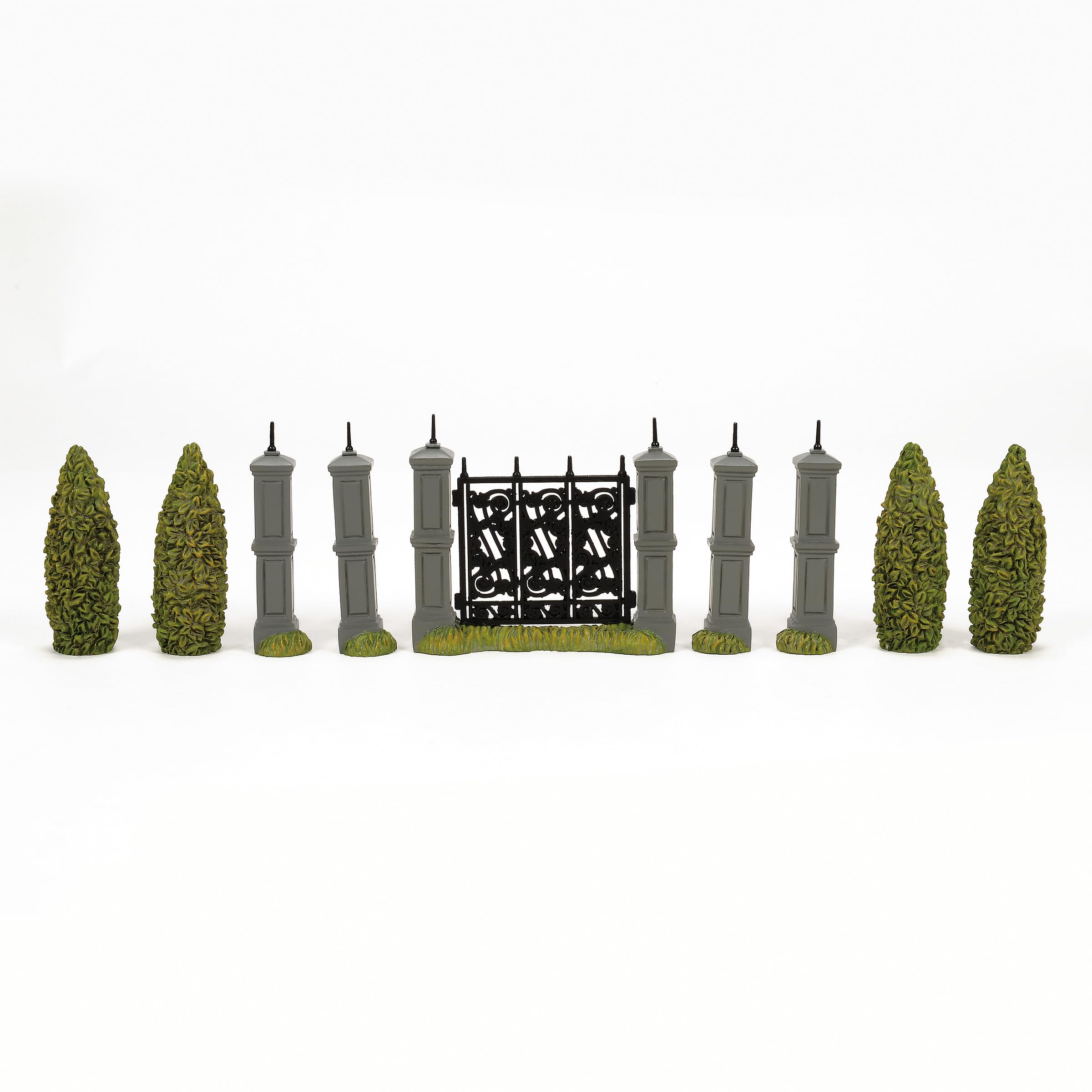 Department 56 Harry Potter Village Accessories Hedge and Gate Figuren-Set, Kunstharz, Mehrfarbig, 2.56 Inch