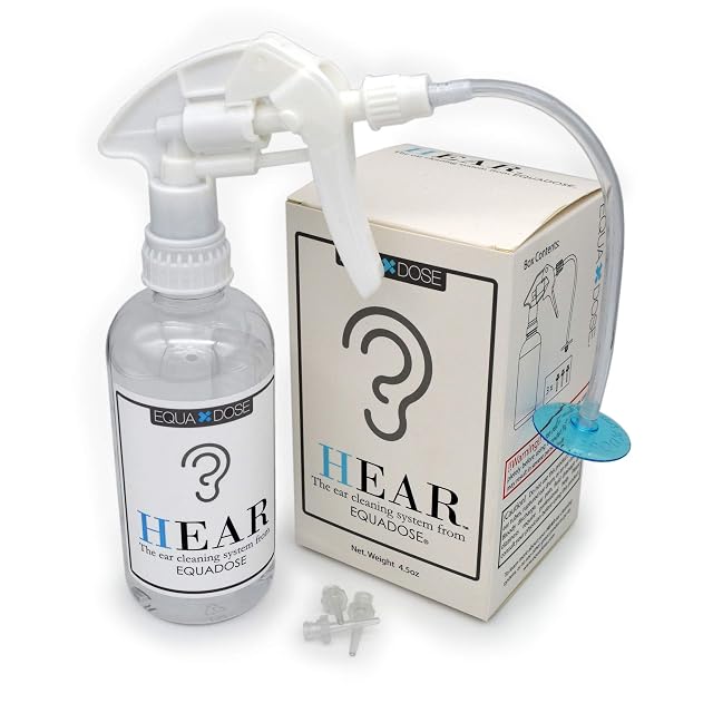 EQUADOSE Hear Ear Wax Remover Kit Professional Cleaning System for Effective Wax Removal and Irrigation Safe and Gentle