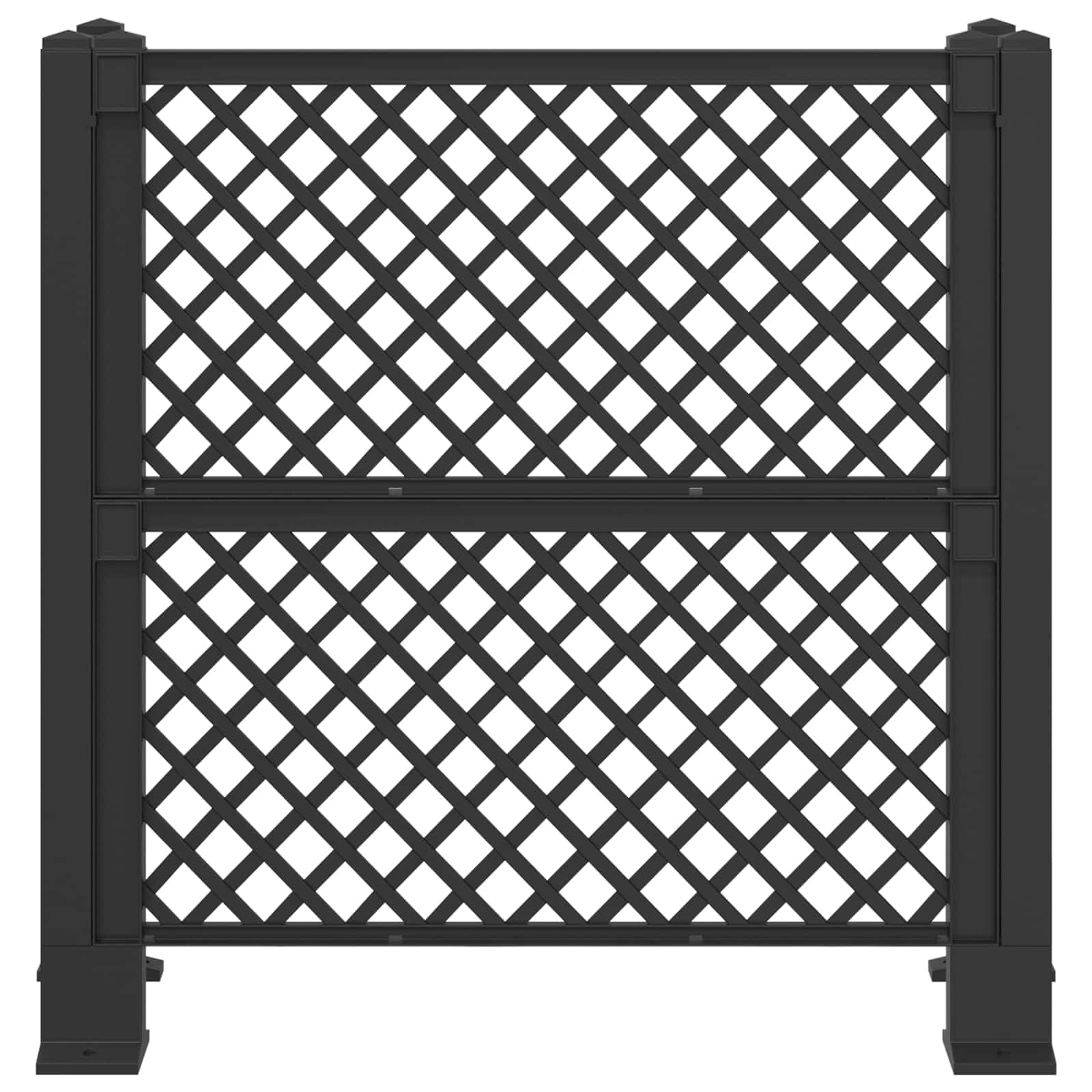 Pojemnik na śmieci z polipropylenu, antracyt, 123 x 47 x 114 cm – ochrona przed wzrokiem do ogrodu i na taras