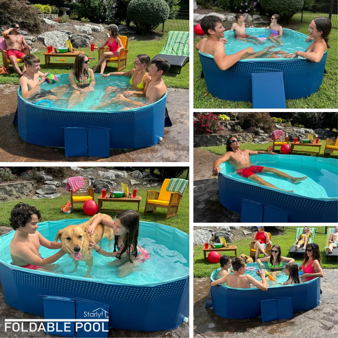 INDUSTEX Planschbecken Foldable Pool 180 x 110 x 50 cm Kinderpool Hundepool