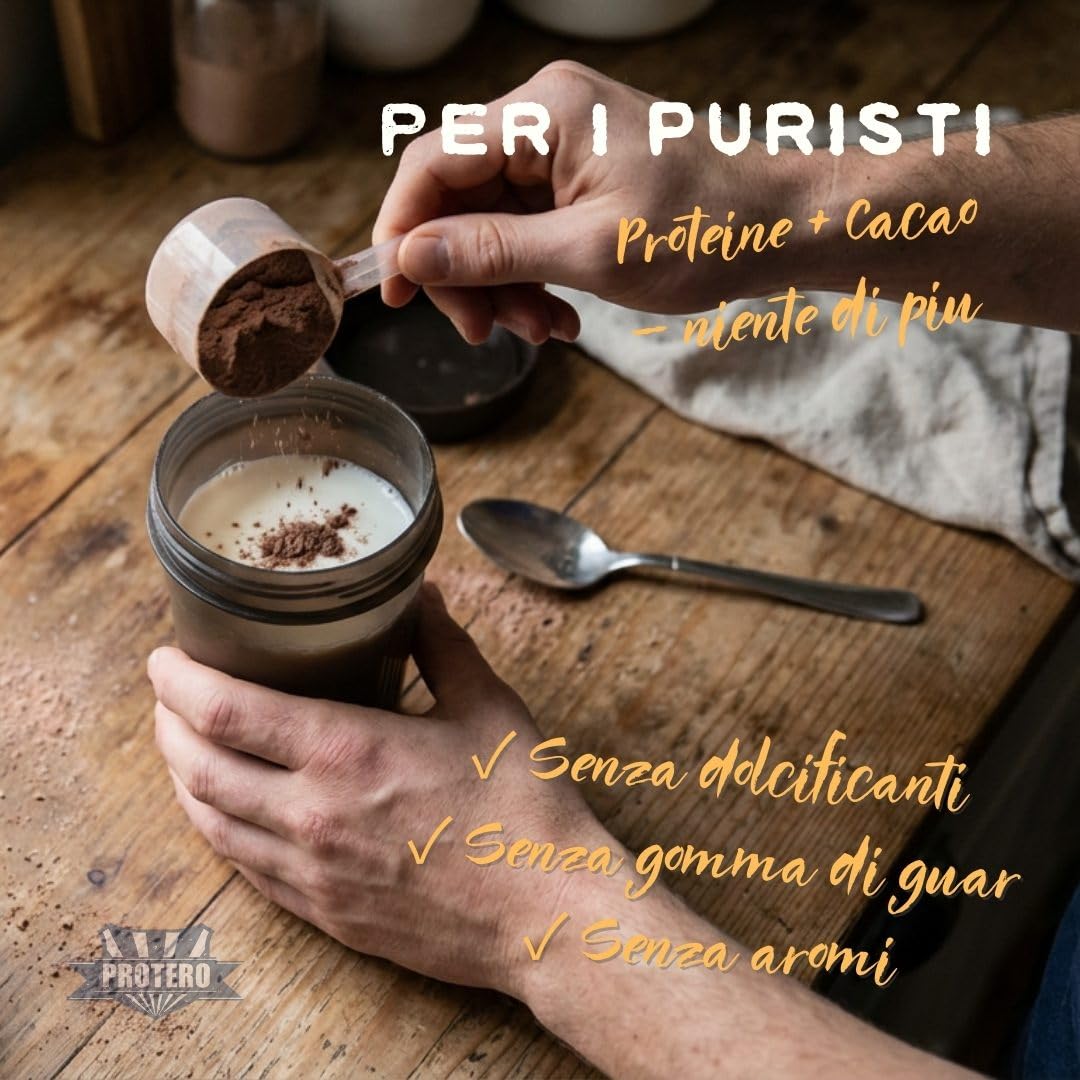 Protero Cacao da Latte di Pascolo – Preparato al Cioccolato • Qualità Grass-Fed • Senza Zuccheri né Dolcificanti Aggiunti • 800g