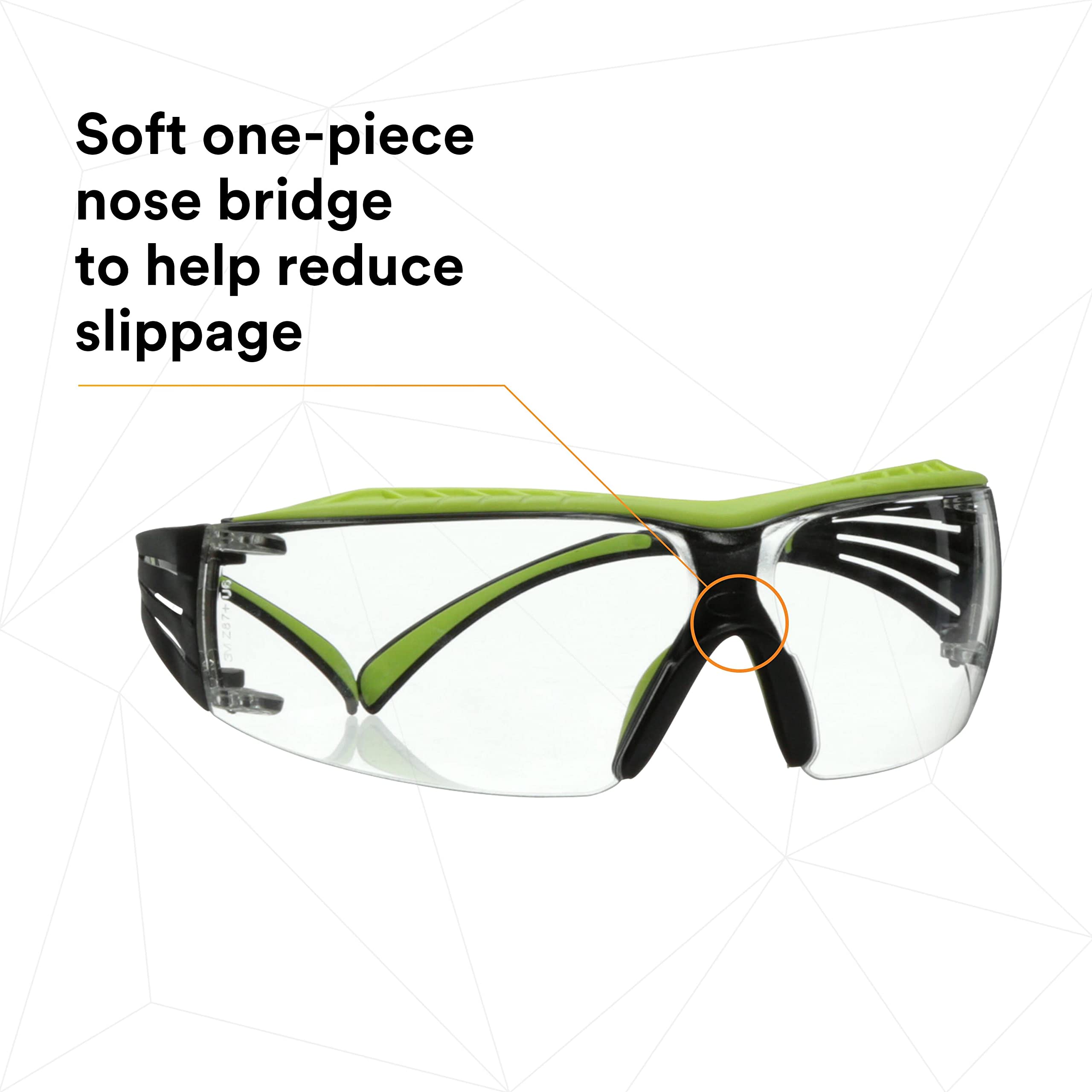 3M 27845 SecureFitTM lente transparente/AF, capacidad, volumen, N/A, talla única, color negro y verde