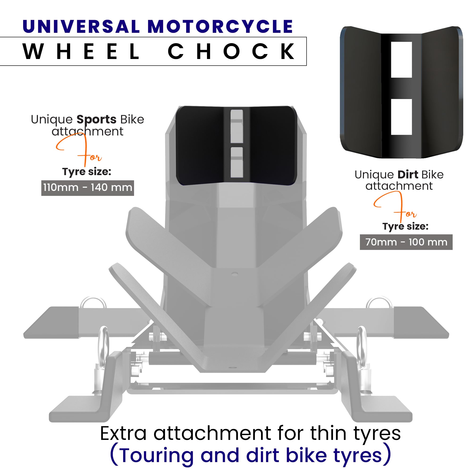 Universal Motorcycle Wheel Chocks - Secure Your Ride -3
