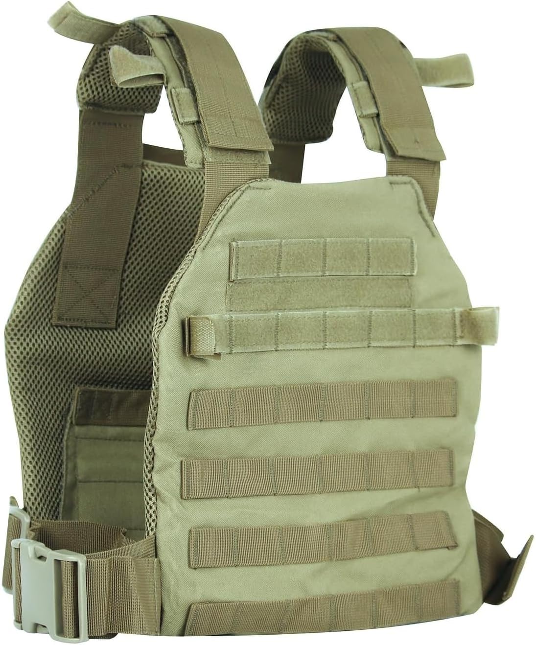 Tactical Adjustable Weighted Vest for Men and Women WODs, Strength Endurance Training Fitness Workouts Running - Quick Release, Molle System