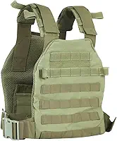 Tactical Adjustable Weighted Vest for Men and Women WODs, Strength Endurance Training Fitness Workouts Running - Quick Release, Molle System