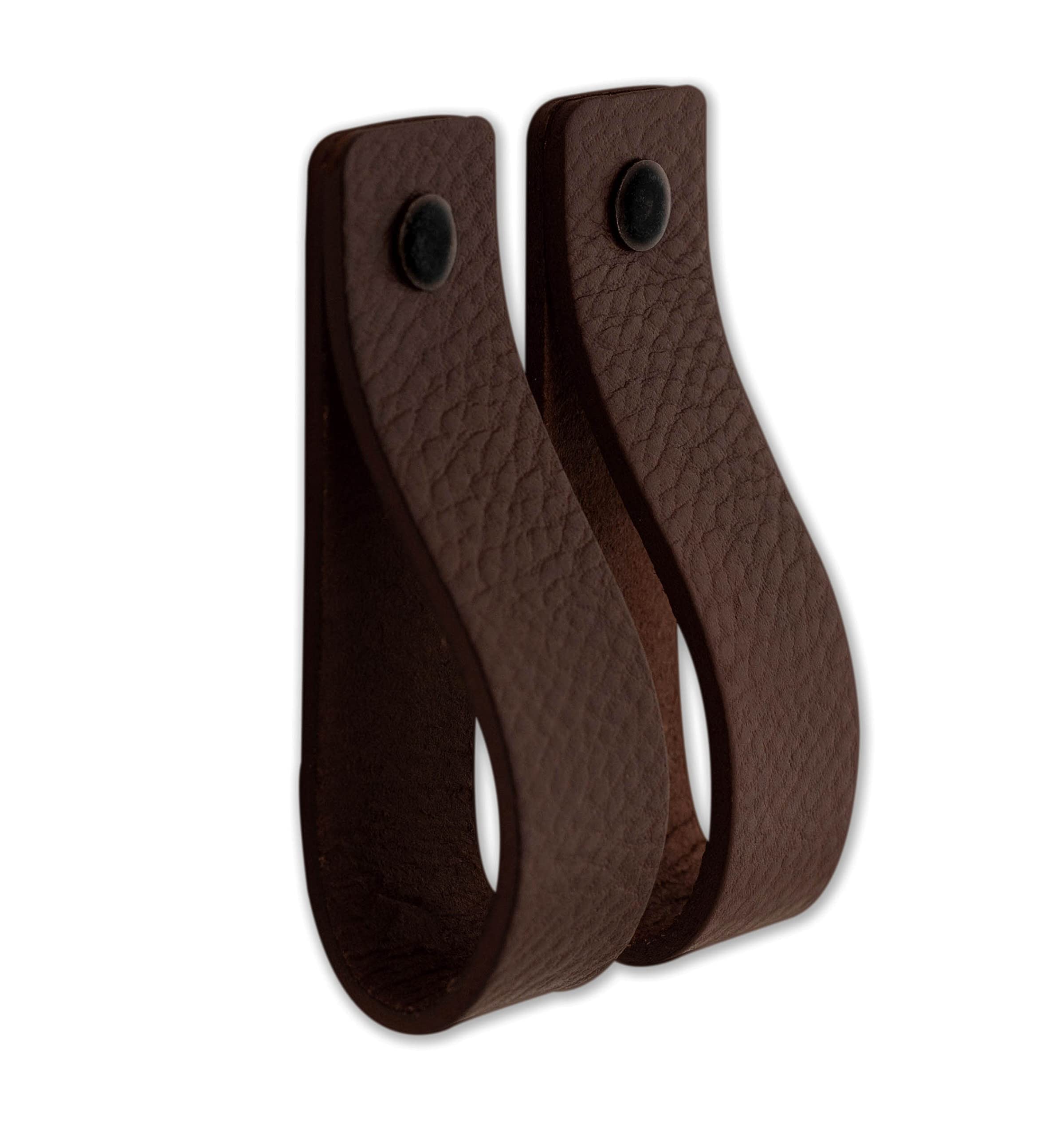 Poignées En Cuir Pour Meubles - Marron - 12 Pcs - 20 X 2,5 Cm - Poignée